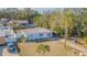 Aerial view of a light blue house and surrounding homes at 9696 Groveland St, Seminole, FL 33772