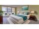 Relaxing bedroom with a king-size bed and ocean view at 1430 Gulf Blvd # 204, Clearwater Beach, FL 33767