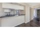 View of the kitchen from living area at 141 Lakeview Way, Oldsmar, FL 34677