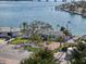 Aerial view of a waterfront house with a brick driveway at 485 41St Ave, St Pete Beach, FL 33706