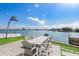 Deck overlooking the water with table and chairs at 485 41St Ave, St Pete Beach, FL 33706