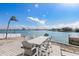 Outdoor patio furniture with waterfront views at 485 41St Ave, St Pete Beach, FL 33706