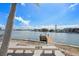 Waterfront patio with seating, enjoying peaceful water views at 485 41St Ave, St Pete Beach, FL 33706