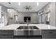 Modern kitchen with stainless steel appliances and large island at 3901 Tour Trce, Land O Lakes, FL 34638