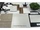 Home design selections showcasing kitchen features, countertops, cabinets, and flooring at 12615 Glenn Creek Dr, Riverview, FL 33569