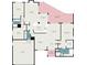 Open floor plan with large primary bedroom and kitchen at 2383 Indian E Trl, Palm Harbor, FL 34683
