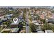 Aerial view of a modern home near the beach, showcasing its unique design and desirable location at 275 44Th Ave, St Pete Beach, FL 33706