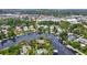 Aerial view of a neighborhood near the water at 5329 Richey Dr, New Port Richey, FL 34652