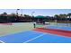 Community pickleball courts with multiple courts, canopy covered table, and lighting at 16233 Amethyst Key Dr, Wimauma, FL 33598