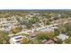 Aerial view of houses with yards and a residential street at 1557 Jeffords St, Clearwater, FL 33756