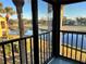 Stunning lanai view overlooking a peaceful lake and golf course at 4452 Weybridge St # 74, Sarasota, FL 34235