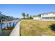 Spacious backyard with canal access and a private dock at 5108 W San Jose St, Tampa, FL 33629