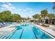 Community pool with lap lanes and plenty of lounge chairs at 10876 Ibis Brook Ct, Land O Lakes, FL 34638