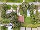 Overhead view showcasing a house's location and surrounding properties at 11224 Inglewood Dr, Gibsonton, FL 33534