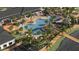 Aerial view of resort-style pool and surrounding amenities at 12621 Lily Quartz Loop, Parrish, FL 34219