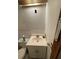 Small bathroom with a sink and toilet at 432 2Nd Ne Ave, Largo, FL 33770