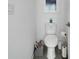 Simple and clean powder room with toilet and storage at 5316 Loon Nest Ct, Apollo Beach, FL 33572