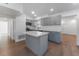 Modern kitchen with gray cabinets and quartz countertops at 5100 3Rd S Ave, St Petersburg, FL 33707