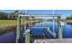 Private boat lift provides convenient access to the waterway at 5407 Tybee Island Dr, Apollo Beach, FL 33572