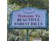 Welcome to Beautiful Forest Hills neighborhood sign at 11523 Forest Hills Dr, Tampa, FL 33612