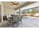 Outdoor patio with seating area, perfect for dining and relaxation at 11544 Lake Lucaya Dr, Riverview, FL 33579