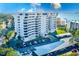 Aerial view of building, parking and waterfront at 30 Turner St # 201, Clearwater, FL 33756