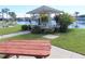 Lakefront gazebo with picnic table at 35127 Danny Dr, Zephyrhills, FL 33541