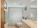 Clean bathroom with shower/tub and granite countertop at 11200 102Nd N Ave # 66, Seminole, FL 33778