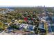 Aerial view of the property and surrounding neighborhood near the coast at 323 30Th N Ave, St Petersburg, FL 33704