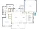 Open floor plan featuring a spacious kitchen, Primary bedroom, and two-car garage at 1810 W Erna Dr, Tampa, FL 33603