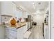 Galley kitchen with butcher block countertops at 3407 King George Ln, Seffner, FL 33584