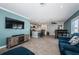 Open concept living room with a view of the kitchen and dining areas at 4051 30Th N Ave, St Petersburg, FL 33713