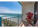 Balcony with stunning ocean views and seating area at 1390 Gulf Blvd # Ph-1, Clearwater Beach, FL 33767