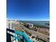 Wide aerial view from the balcony of the city and water at 1540 Gulf Blvd # 2107, Clearwater Beach, FL 33767