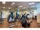 Community gym filled with weight machines, treadmills, and fitness equipment at 1540 Gulf Blvd # 2107, Clearwater Beach, FL 33767