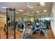 A well-equipped fitness center with various exercise machines and weights for residents at 1540 Gulf Blvd # 2107, Clearwater Beach, FL 33767