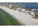 Aerial view of beachfront property and surrounding neighborhood at 4950 Gulf Blvd # 206, St Pete Beach, FL 33706