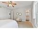 Serene bedroom with ocean view and ensuite bathroom access at 4950 Gulf Blvd # 206, St Pete Beach, FL 33706