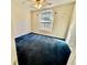 Bedroom with ceiling fan and blue carpet at 3619 Springville Dr, Valrico, FL 33596