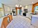 White cabinets, stainless steel appliances, and tile floors at 3619 Springville Dr, Valrico, FL 33596