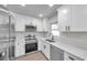 Modern kitchen with stainless steel appliances and white cabinets at 9126 109Th Ter, Seminole, FL 33777
