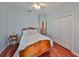 Light and airy bedroom with hardwood floors and ceiling fan at 1414 Alhambra Dr, Apollo Beach, FL 33572