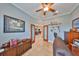 Spacious home office with built-in shelving at 1414 Alhambra Dr, Apollo Beach, FL 33572