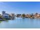Scenic waterfront view of the bay and waterfront homes at 17410 1St E St, Redington Shores, FL 33708