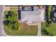 Top-down view of the home and driveway at 6500 7Th S Way, St Petersburg, FL 33705