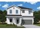 Two-story craftsman style home with white siding and gray accents at 709 W Orient St, Tampa, FL 33603