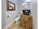 Unique bathroom with a vessel sink and rich granite countertop at 10101 Eagle Preserve Dr, Englewood, FL 34224