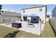 Backyard with patio, fire pit, and a pergola at 12113 Water Ash Pl, Riverview, FL 33569