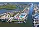 Community overview featuring a pool and canal at 4147 Marine Pkwy, New Port Richey, FL 34652