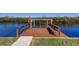 Private wooden dock perfect for enjoying water views and activities at 4147 Marine Pkwy, New Port Richey, FL 34652